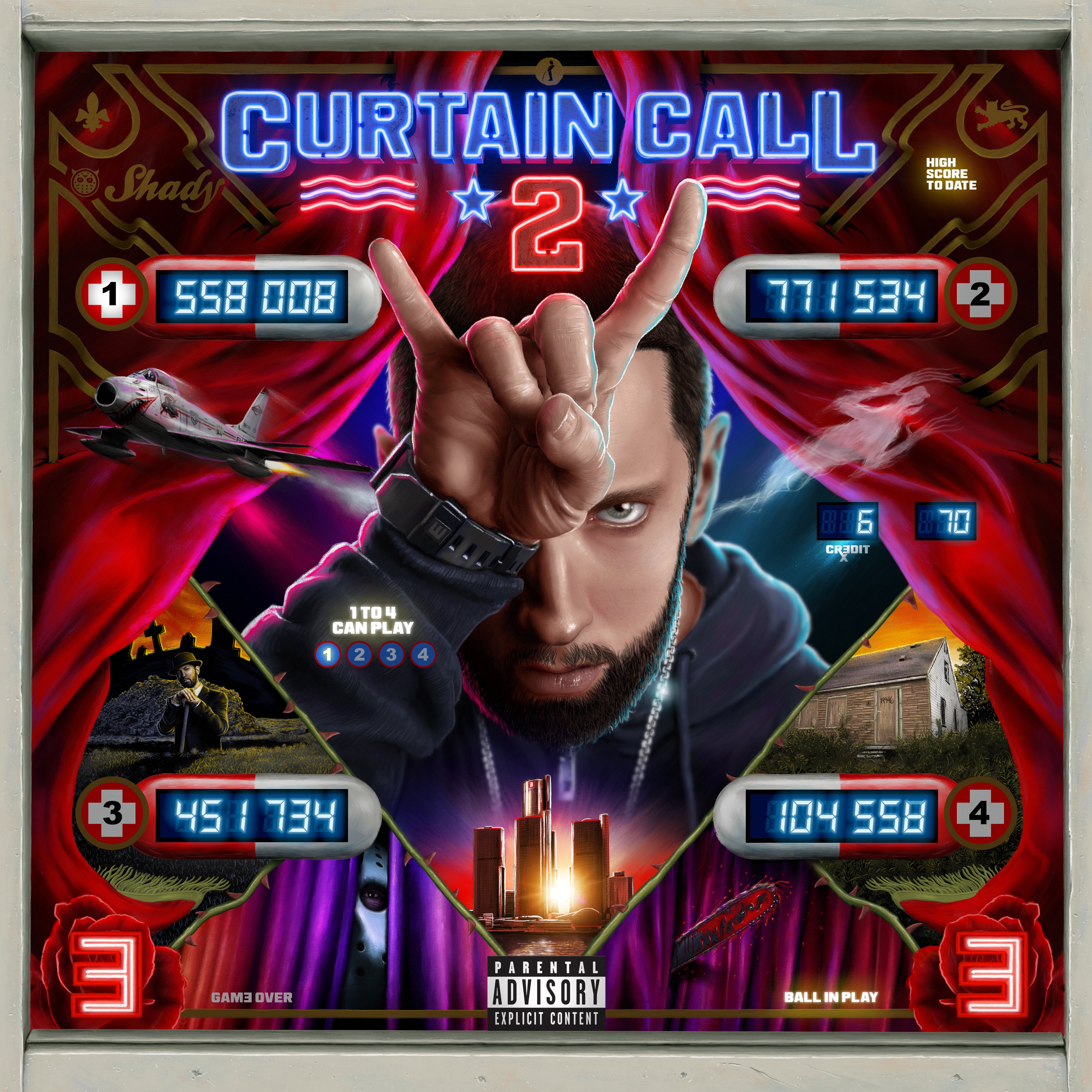 Album cover for 'Curtain Call 2' by Eminem (Image: twitter.com/eminem)