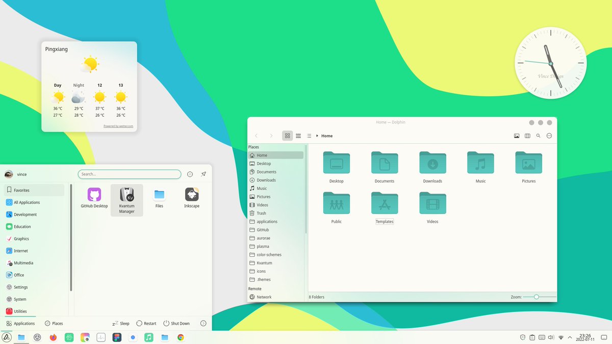 Nephrite theme for kde plasma
-------------
github.com/vinceliuice/Ne…