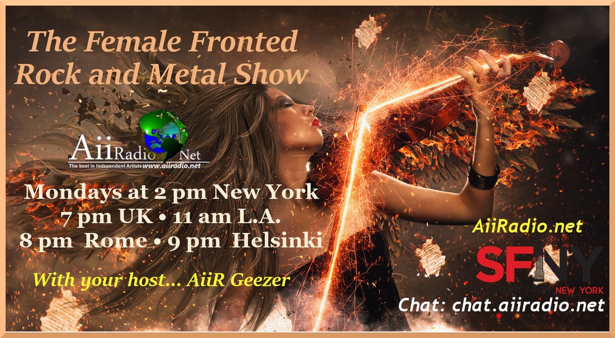 AiiRadio (@aiiradiolive) on Twitter photo #AiiR #twitch
Today at 2pm NYC • 7pm UK🕑
#Premiers:@birdeatsbaby,<a href="/Venus5/">Venus</a> & #LateNightTrouble+#New <a href="/Secret_Rule/">Secret Rule</a>+
<a href="/franticamber/">Frantic Amber</a>,<a href="/AevuM_/">AEVUM</a>,<a href="/SnipersOfBabel/">Snipers Of Babel</a>,<a href="/HiSQ_Official/">HiSQ ("The Story So Far" single with Minna Ora)</a>,<a href="/innercoreteam/">Inner Core</a>,<a href="/Suzi_Quatro/">Suzi Quatro</a>,<a href="/LAS_band/">Light Among Shadows</a>,<a href="/_Akoma_/">AKOMA</a>,<a href="/bmambaofficial/">Black Mamba Official</a>,<a href="/annafiorimx/">Anna Fiori</a>,<a href="/DawnofEternity/">Dawn of Eternity</a>,@Northpolyptica+more! #AiiR #twitch
Today at 2pm NYC • 7pm UK🕑
#Premiers:@birdeatsbaby,<a href="/Venus5/">Venus</a> & #LateNightTrouble+#New <a href="/Secret_Rule/">Secret Rule</a>+
<a href="/franticamber/">Frantic Amber</a>,<a href="/AevuM_/">AEVUM</a>,<a href="/SnipersOfBabel/">Snipers Of Babel</a>,<a href="/HiSQ_Official/">HiSQ ("The Story So Far" single with Minna Ora)</a>,<a href="/innercoreteam/">Inner Core</a>,<a href="/Suzi_Quatro/">Suzi Quatro</a>,<a href="/LAS_band/">Light Among Shadows</a>,<a href="/_Akoma_/">AKOMA</a>,<a href="/bmambaofficial/">Black Mamba Official</a>,<a href="/annafiorimx/">Anna Fiori</a>,<a href="/DawnofEternity/">Dawn of Eternity</a>,@Northpolyptica+more!