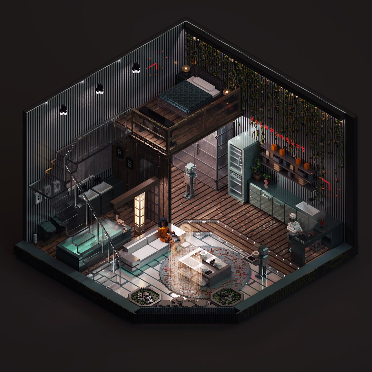 Artist Spotlight #13 // IG - @ llaorn

Towards the upper levels of the City in their spacious apartment, a wealthy couple are celebrating their anniversary night, with one of the city's top chefs preparing the cuisine for the evening.