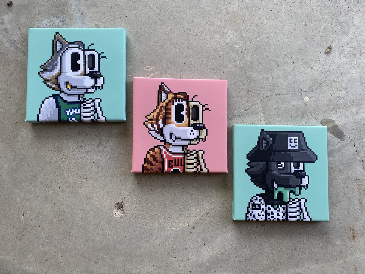 Here's one of our featured items for our upcoming Wulf Boxes; 8x8 inch canvas. 🖼️

Wulf Boxes will be FREE for all holders - the more Wulf Boys you own, the doper your box will be. 🐺👀

Welcome to the Pack. 

#WBSC