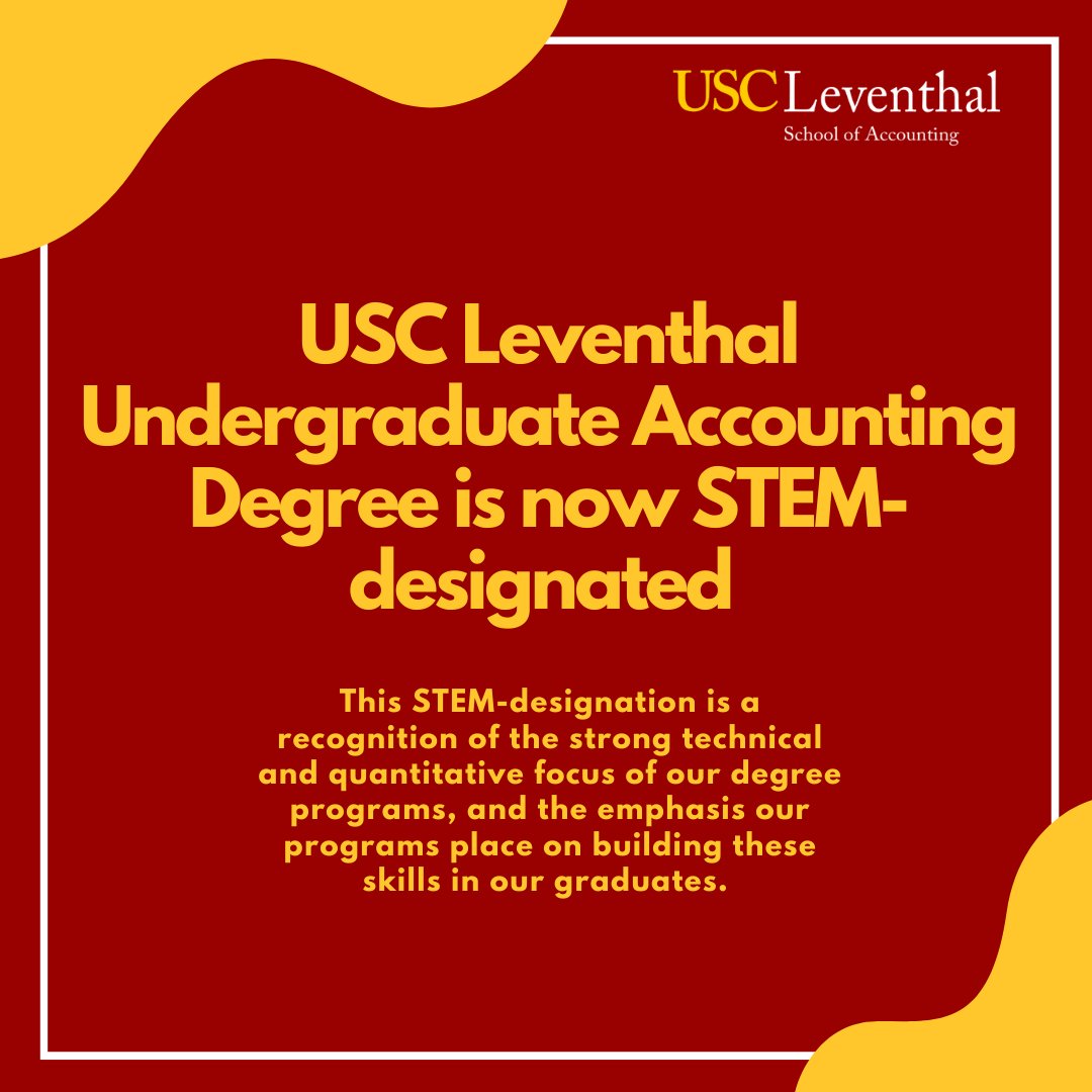 Exciting news for Marshall and Leventhal students! Our undergraduate program is now STEM-designated. This STEM-designation is a recognition of the strong technical and quantitative focus of our degree programs.