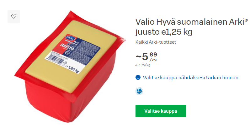 EetuN_'s tweet photo. @mannastiina_ @Suvi_ivuS @yhdenpojanaiti Riippuu tietenkin mistä juustosta puhutaan. Itse pelkästään opintotuella elävänä opiskelijana en pidä kuvan juustoa millään tasolla ylellisyystuotteena https://t.co/665ZpZr980
