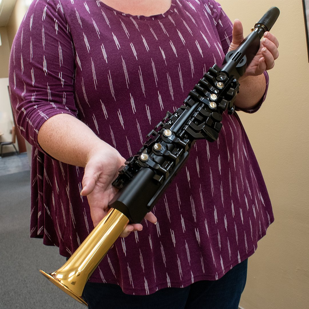 This digital saxophone by <a href="/YamahaMusicUSA/">Yamaha Music USA</a> tho. 😍

"Play the saxophone anytime, anywhere. Featuring the Integrated Bell Acoustic System, this is a unique digital saxophone that lets you control the volume and still maintain a seamless sense of expressive unity with the instrument