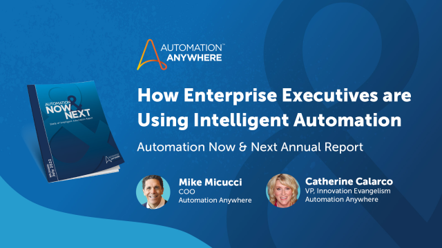 Join <a href="/AutomationAnywh/">Automation Anywhere</a> COO, Mike Micucci, &amp; VP, Innovation Evangelism, Catherine Calarco, as they explore the results of the 2022 Automation Now &amp; Next survey. #NowandNext #Automation #Workforcetransformation bit.ly/3yX2M0Q