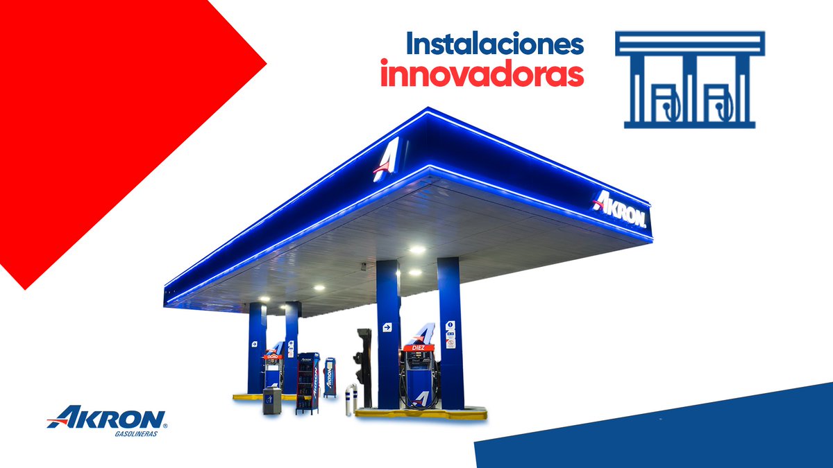Grupo_AKRON's tweet photo. Si de combustibles hablamos #CárgateDeLoBueno en AKRON Gasolineras. Contamos con instalaciones innovadoras, un servicio premium y la tecnología de #AKRONTECH en cada gota. https://t.co/BJ3d24fZUh