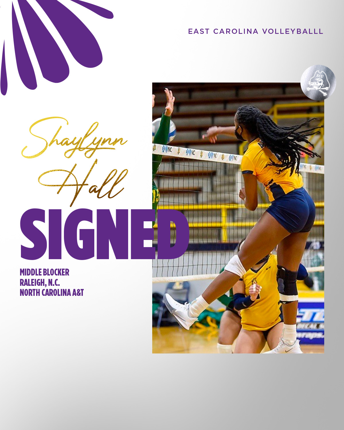 East Carolina Volleyball on Twitter "A big net presence is headed
