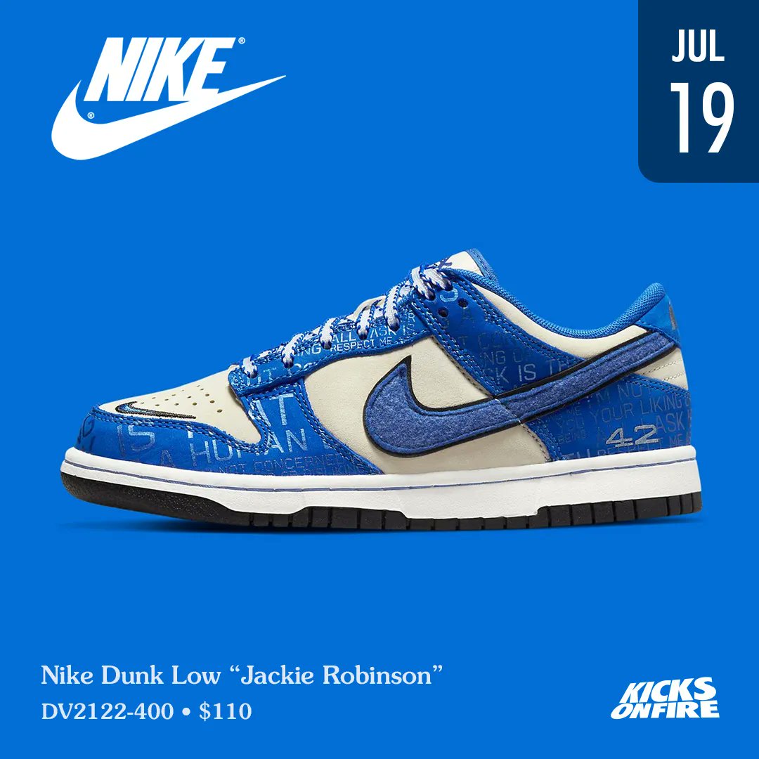 Nike Dunk Low “Jackie Robinson” coming this 19 July 💙 ⚾️