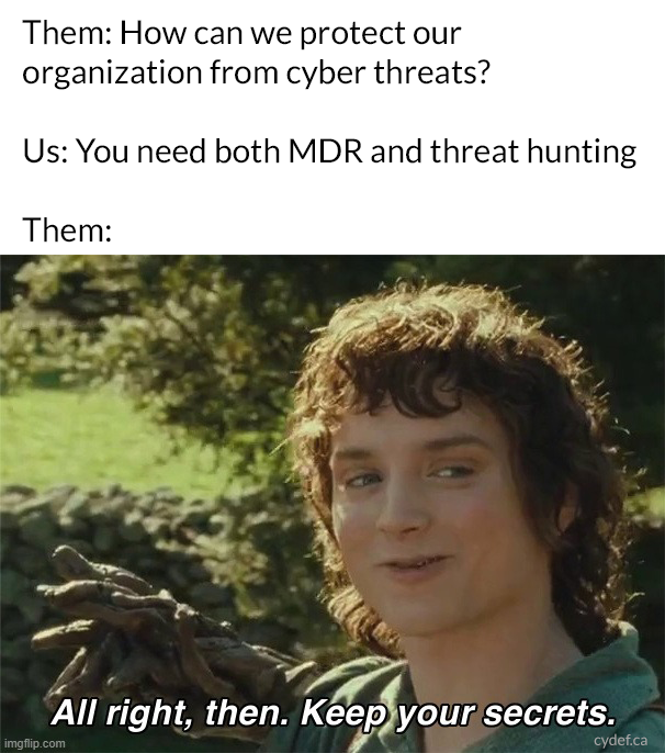 We've made threat hunting accessible to organizations of all sizes. Reach out for more information.

#threatdetection #mdr #threathunting #cybercrime #ransomware #startup #cybersecurity