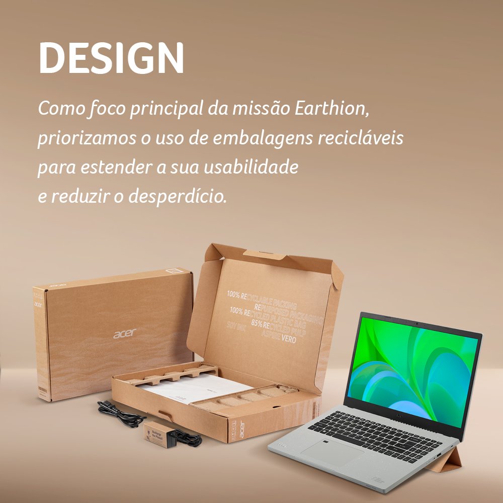 AcerdoBrasil's tweet photo. Como foco principal de nossa missão #Earthion, priorizamos o uso de embalagens recicláveis para estender a sua usabilidade e reduzir o desperdício.♻️ #AcerDoBrasil #NotebookAcer https://t.co/HaOccaOnuJ
