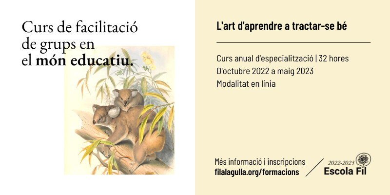 Filalagullacoop's tweet photo. 🌿Curs de facilitació de grups en el món educatiu. L'art d'aprendre a tractar-se bé  | Escola Fil 2022-23 - https://t.co/t8BejjyZG7 https://t.co/y67ixWlWCJ