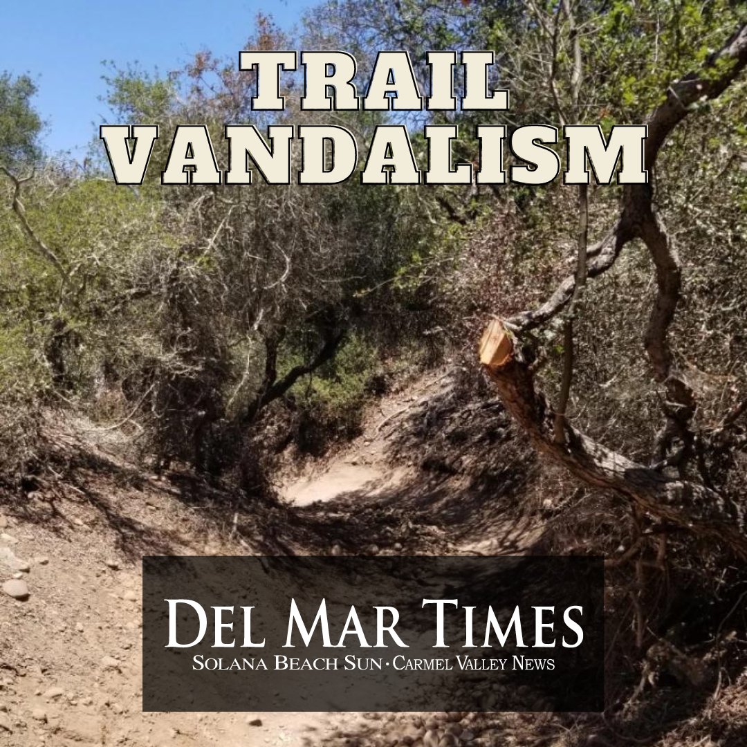 Spread The Word! 🗣️

The @delmartimes recently covered the vandalism to Del Mar Mesa. “These are preserves, not parks so they need to be treated in a different way,” Washington said.

Call (858) 538-8066 to report any info.

Full article: buff.ly/3c0iu2d

#SDMBA #MTB