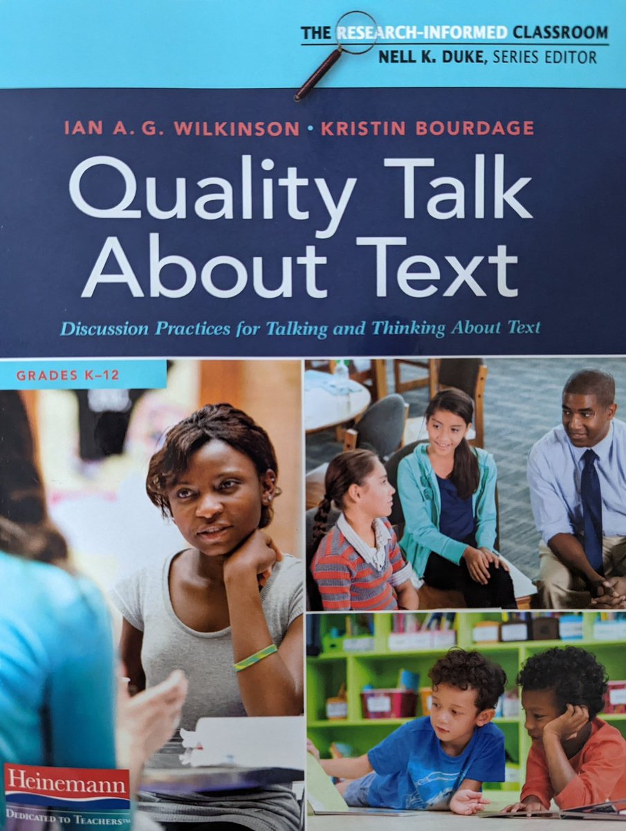 🗣️ Check out the strategies in Quality Talk about Text, edited by <a href="/nellkduke/">Nell K. Duke</a>, to learn how students can "co-construct new ways of thinking about text" through discussion. Want more words of wisdom from Nell? Register for our annual conference to hear her keynote address 🗝️