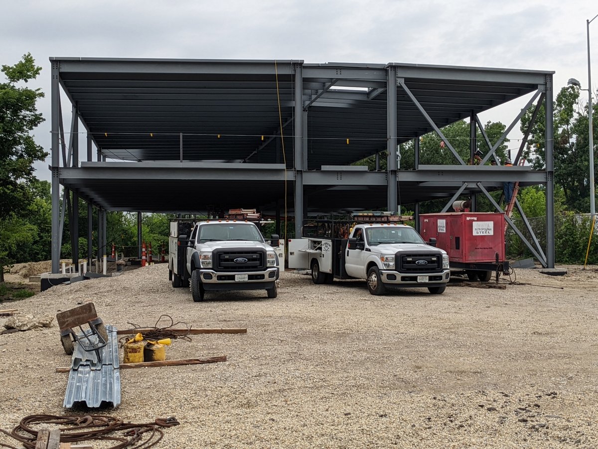 JourneysRoad's tweet photo. Getting in some work this morning before this afternoon's expected stormy weather! It's so wonderful to be able to watch our new facility come to life! #buildingforhope #nonprofit #whatsyourjourney https://t.co/poeEaQtmGb