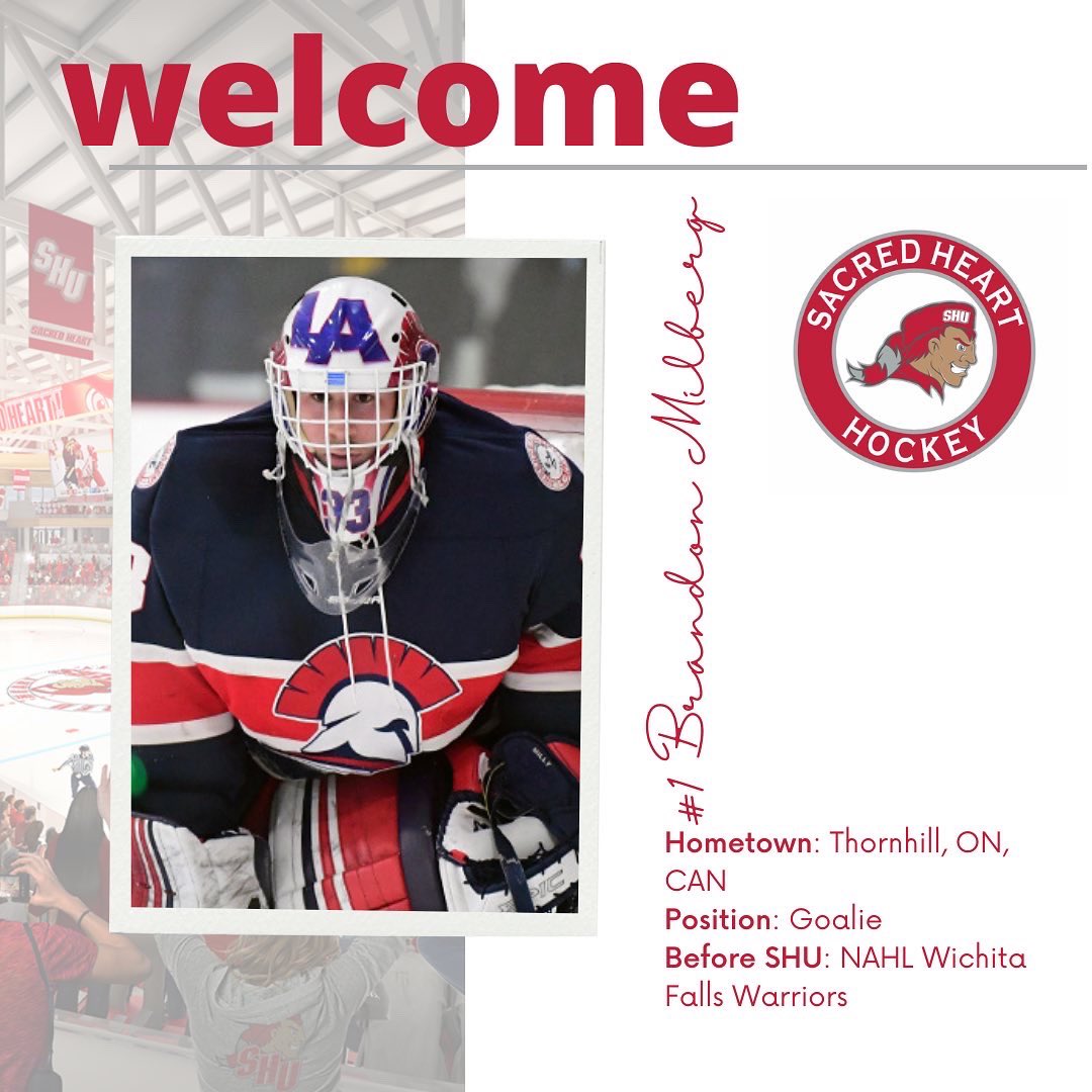 Up next ➡️

Let’s welcome freshmen defenseman Brendan Kennette and goaltender Brandon Milberg! 

Welcome to the Pioneer family! #weareshu