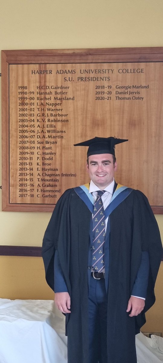 Proud dad moment today watching <a href="/thomasoatey97/">Thomas Oatey</a> graduate and give his President of the SU speech <a href="/HarperAdamsUni/">Harper Adams University</a> <a href="/HarperAdamsSU/">Harper Adams SU</a>