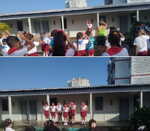 Enfatizan sus ideas revolucionarias alumnos y trabajadores a través de un matutino especial #EducacionCaibarien #EducacionVillaClara #CubaMined #SomosContinuidad #HacemosCuba #CubaViveYAcanza