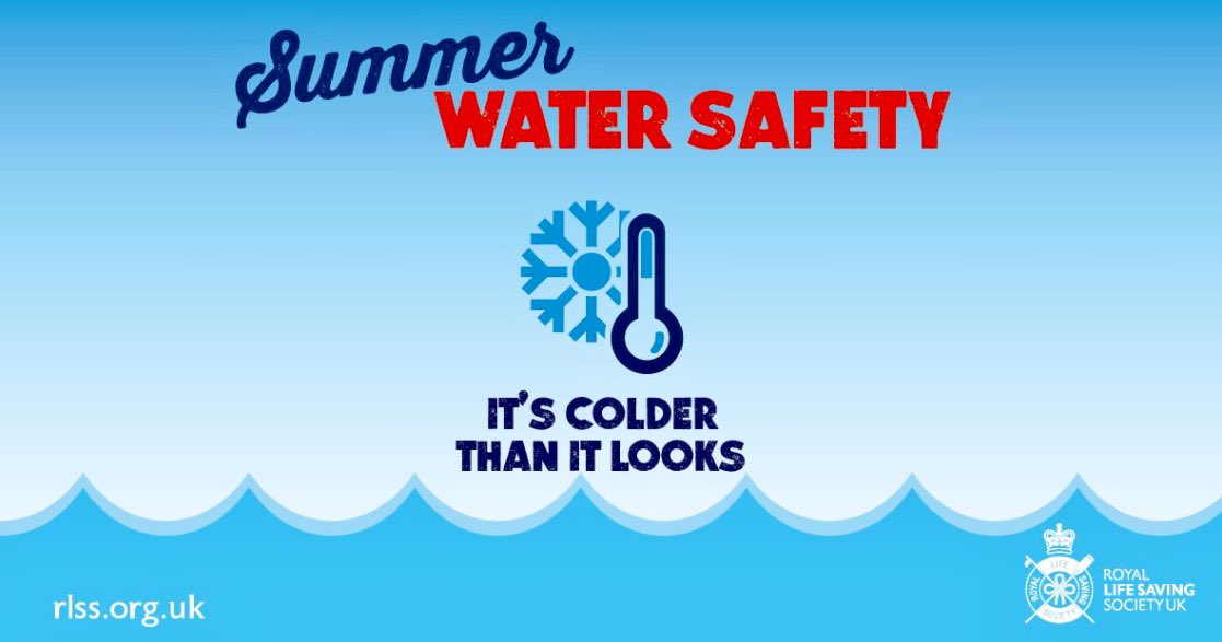 We may have more canal miles than Venice, but in hot weather please do not cool of with a swim in local canals & reservoirs.
Inland water temperatures can be cold enough to cause #ColdWaterShock

#RespectTheWater #StaySafe #FloatToLive