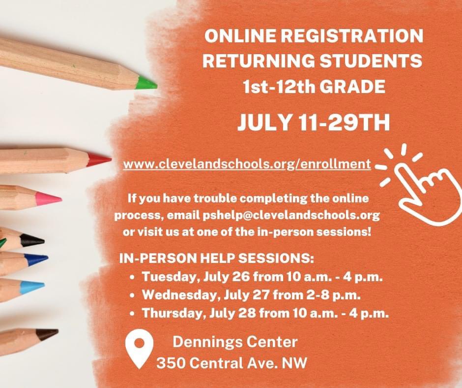 clevecityschool's tweet photo. ONLINE REGISTRATION: Our online registration has opened for returning students! 💻 LINK --> https://t.co/0sTRCCMsrv https://t.co/9dyiBsDNEJ