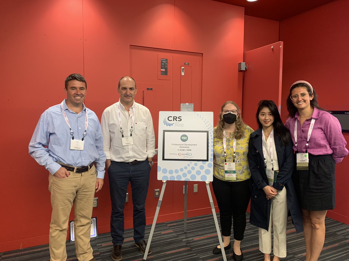 Mariah Arral, Ph.D. (@mariaharral) on Twitter photo Fantastic start to <a href="/CRSScience/">Controlled Release Society</a> conference! With the <a href="/CRS_YSC/">Young Scientist Committee YSC-CRS</a> Professional Development Workshop with <a href="/brunocsarmento/">Bruno Sarmento</a> and <a href="/AviSchroeder/">Avi Schroeder</a>.
Had a great co-moderator with <a href="/jamieyylam/">Jamie Lam</a> and help from <a href="/chelsrthorn/">Chelsea Thorn</a>! Fantastic start to <a href="/CRSScience/">Controlled Release Society</a> conference! With the <a href="/CRS_YSC/">Young Scientist Committee YSC-CRS</a> Professional Development Workshop with <a href="/brunocsarmento/">Bruno Sarmento</a> and <a href="/AviSchroeder/">Avi Schroeder</a>.
Had a great co-moderator with <a href="/jamieyylam/">Jamie Lam</a> and help from <a href="/chelsrthorn/">Chelsea Thorn</a>!