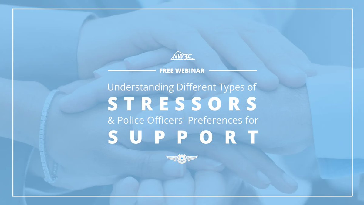 Dr. Erin Craw will discuss different stressors LEOs experience, support, and more in the FREE webinar, Understanding Different Types of Stressors &amp; Police Officers' Preferences for Support on Jul 20, 4:00-5:00pm Eastern. 

Register for free today buff.ly/3PaJ46V!