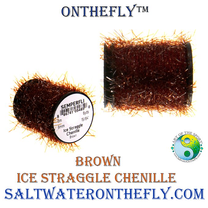 Brown Ice Straggle Chenille 
saltwateronthefly.com/product/ice-st…

; 
#flyfishing #flytying #tyingflies #onthefly #saltwaterflyfishing #steelheadfishing  #striperfishing #semperfli #seatrout #muskiefishing #bassfishing #pikefishing #outdooradventures