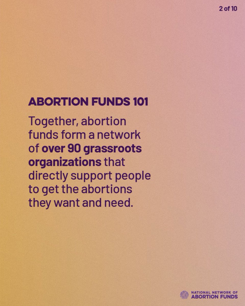 AbortionFunds's tweet photo. Today is a great day to learn about the work of abortion funds! 📚💜

Here are ~10 things~ you need to know to understand abortion funds. 

Also at: https://t.co/qW6CKWsscC https://t.co/rut3nEwg3G
