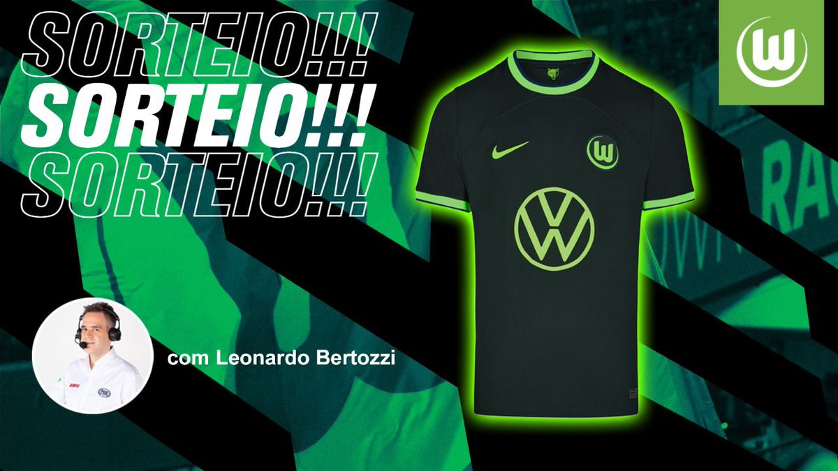 🐺 SORTEIO COM OS LOBOS! 🐺

O Wolfsburg está com novos uniformes para a temporada 2022/23! 

Essa é a sua chance de tentar ganhar uma camisa oficial dos Lobos! ✨

➡ Siga <a href="/lbertozzi/">Leonardo Bertozzi</a> e <a href="/VfLWolfsburg_PT/">VfL Wolfsburg PT</a>
➡ Dê RT nesse tweet

🗓 Resultado no Dia Nacional do Futebol, 19 de julho.