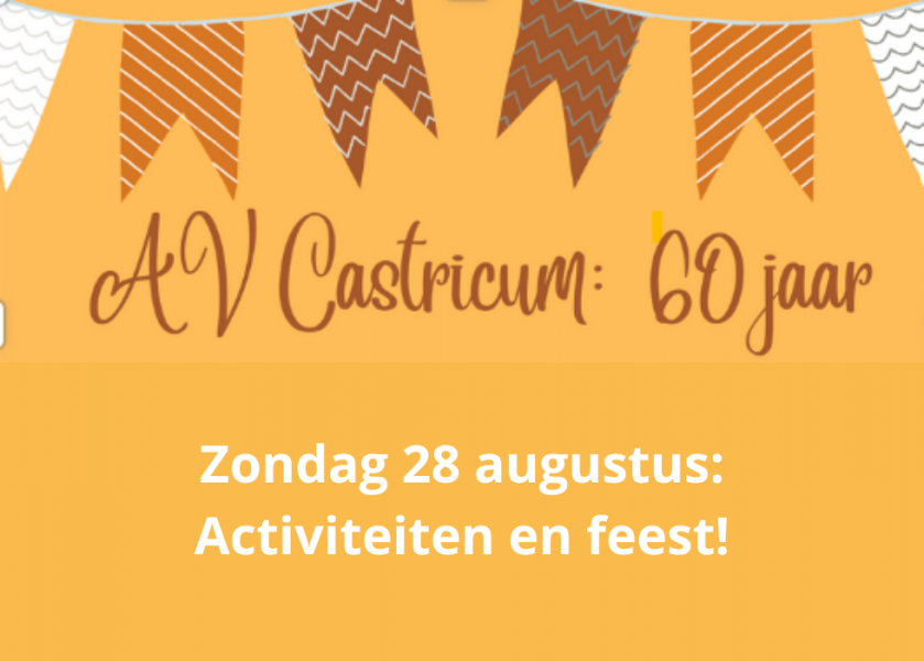 AV Castricum viert dit jaar zijn 60-jarig jubileum. Met een jubileumfeest op 28 aug.
Alle seniorleden, oud-leden, trainers, vrijwilligers en sponsors zijn van harte welkom. Deel dit bericht gerust dan bereiken we ook veel oud-leden en oud-trainers! avcastricum.nl/Jubileumfeest