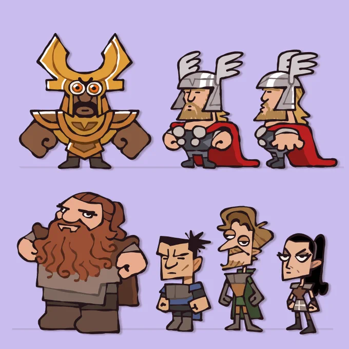 designs from our #thor cartoon! ⚡️🔨 