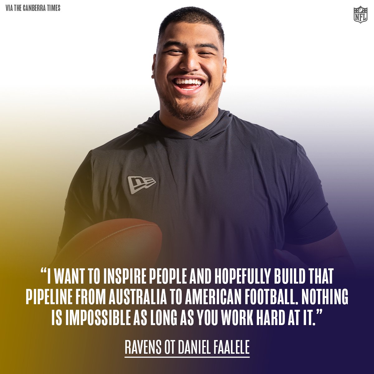 NFL (@nfl) on Twitter photo Ravens rookie OL <a href="/DanielFaalele_/">Daniel Faalele🇦🇺</a> hopes to inspire the next generation of Aussies in the NFL 👏🇦🇺 <a href="/NFLAustralia/">NFLAustralia now NFLAUNZ</a> Ravens rookie OL <a href="/DanielFaalele_/">Daniel Faalele🇦🇺</a> hopes to inspire the next generation of Aussies in the NFL 👏🇦🇺 <a href="/NFLAustralia/">NFLAustralia now NFLAUNZ</a>