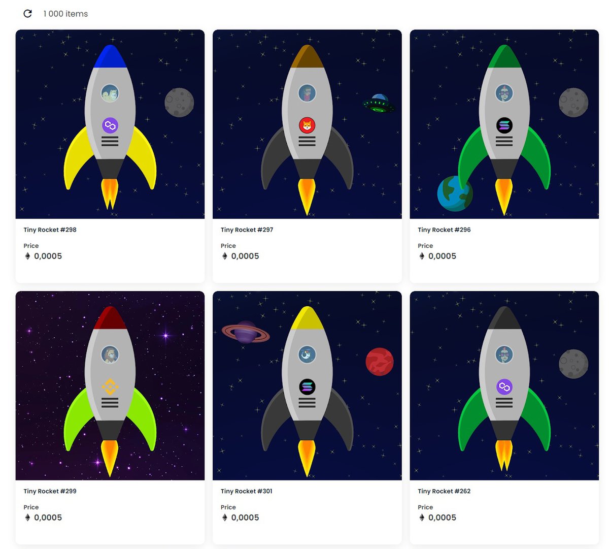 🚨Buy on opensea🚨
🔥All 1000 NFTs minted
✅Floor price only 0.0005 ETH🚀

👉opensea.io/collection/tin…

#NFT #FreeNFT #OpenSeaNFT #NFTcollectibles #NFTProject #nftsale #NFTdrop #OpenSea