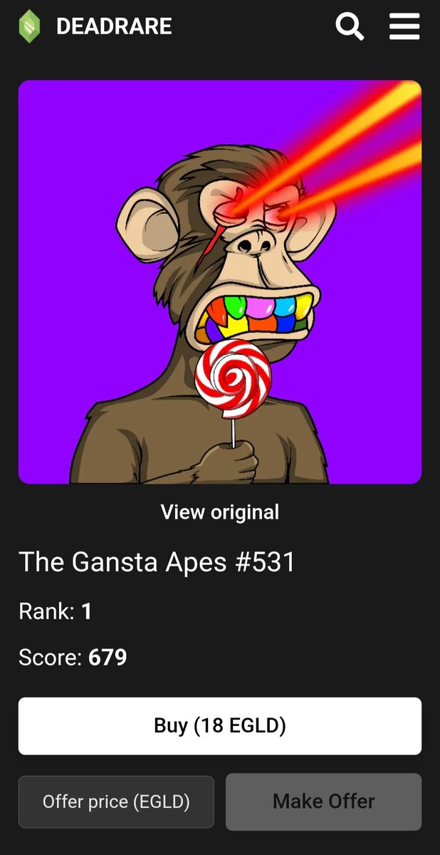 MichaelReiss2's tweet photo. ***NEW ATH achieved*** 18 EGLD for the #1 ranked on deadrare (not all minted yet). When there is FUD surrounding a real team of people I respect, I support even more ๐ @thegangstaapes @HiRezTheRapper LFG homies!!! ๐ฅ#HogHomies https://t.co/5zPr2OqoZ1