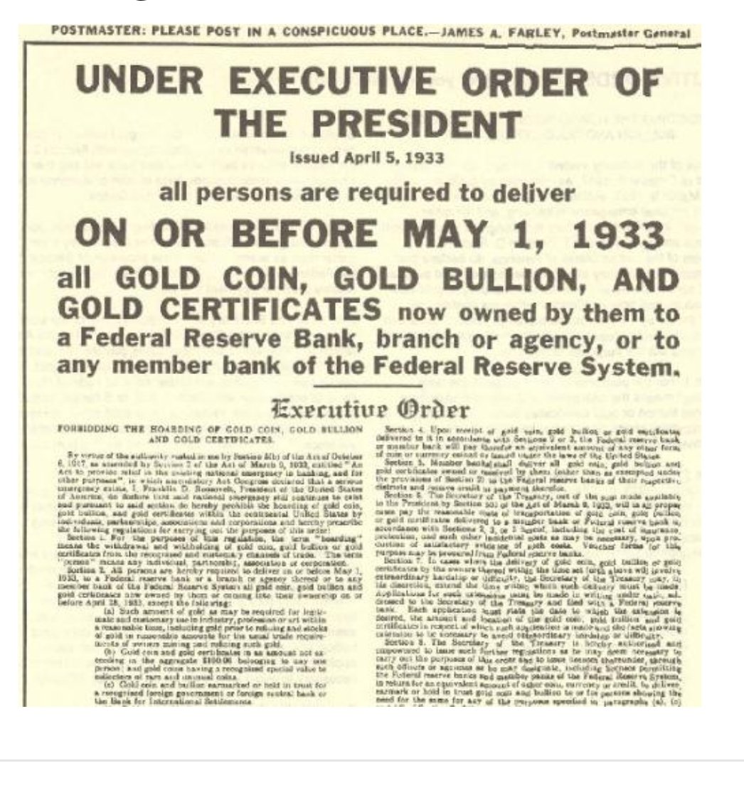 Let's not forget that the US government made gold illegal in 1933, and was punishable by 10 years in prison. 
"They try to block anything better than their own."-Lyn Alden