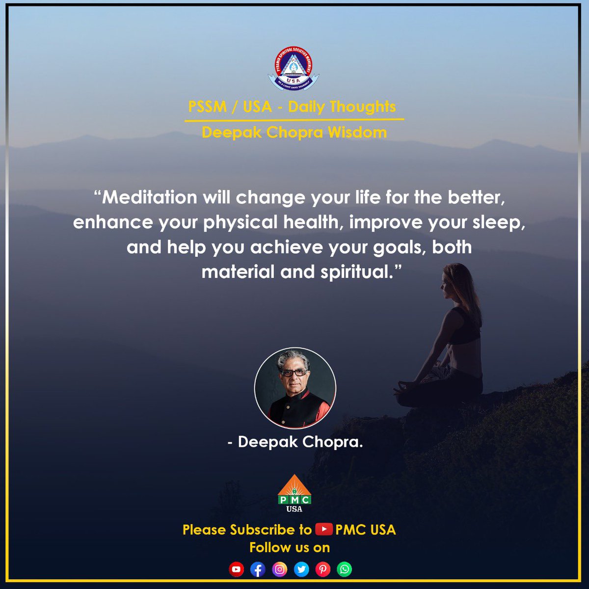pssmusa's tweet image. #meditation #pssmusa #pmcusa #pssm #pmc #pyramidmeditation #spirituality #yoga #yogapractice #meditationpractice #mindfulness   @PSSMovementorg @DeepakChopra 
@PSSMUK1 @BuddhaCEO @patriji @its_pmcenglish
▶️ on youtube.com/c/PMCUSA