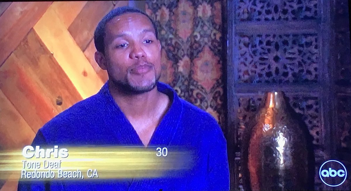 bassbone1's tweet photo. You know you’re watching #TheBachelorette when “Tone Deaf” is the second most shocking thing on a chyron. 30 makes you a ‘Nam survivor on this show #CentrumSilver #SeniorLiving #wyatr @annahossnieh @ArdenMyrin https://t.co/LbddyFladh