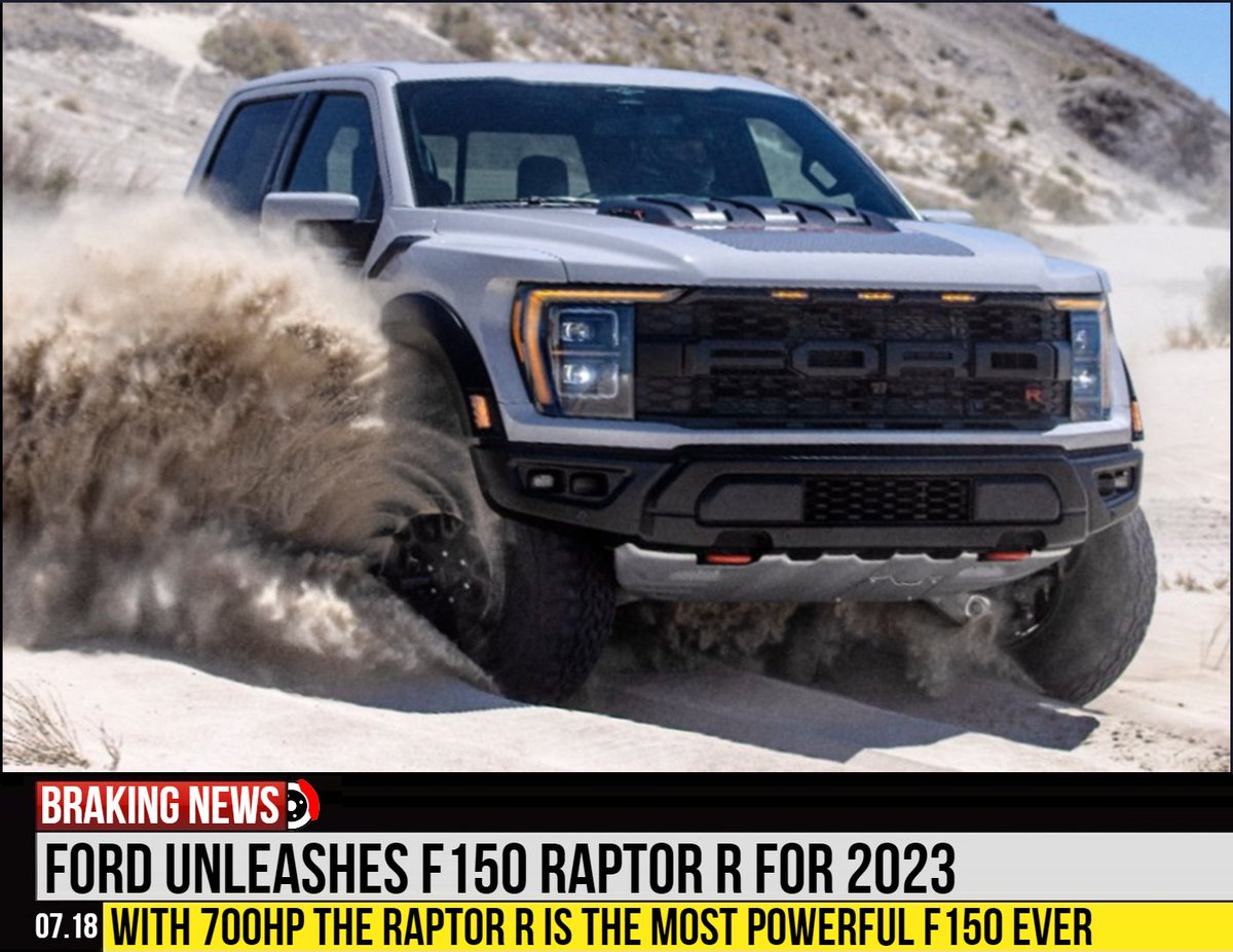 Packing Extinction Level Performance and Capability, #Ford Unleashes #F150 #RaptorR for 2023
#ScaryFast 

⚙️<a href="/Car_Sick_Nick/">Nick Cavanaugh</a>