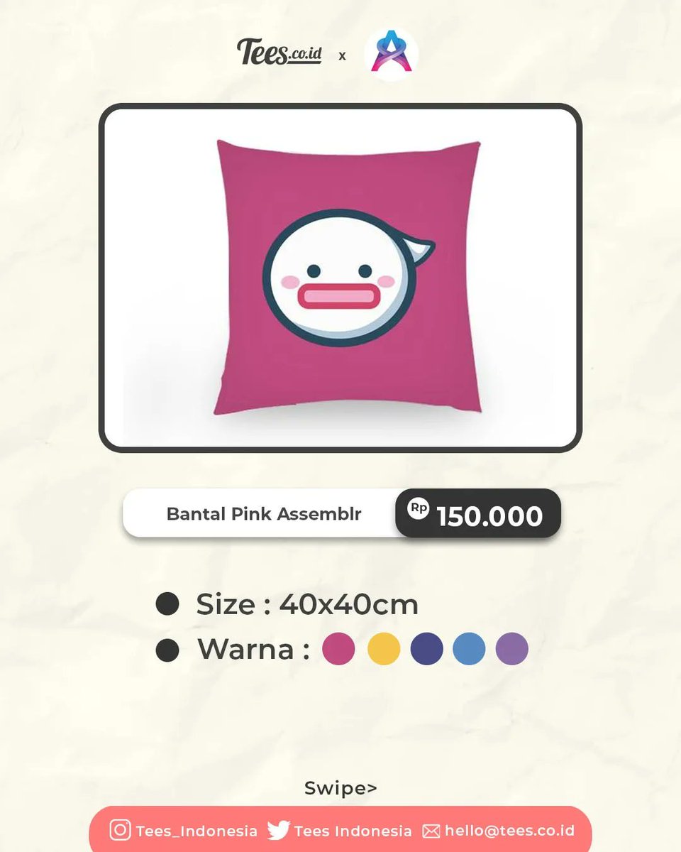 teesIndonesia's tweet photo. Buat kamu yang suka dengan #arteknologi atau #assemblrworld holic, wajib banget punya merchandise ini.

Ada Diskon 30% untuk kamu yang beli merchandise Assemblr World periode 19- 25 Juli 2022. Gunakan kode voucher ASMTEES saat checkout.

Belinya di https://t.co/ufjYxEiPRR, ya. https://t.co/3yTyVZwdjw