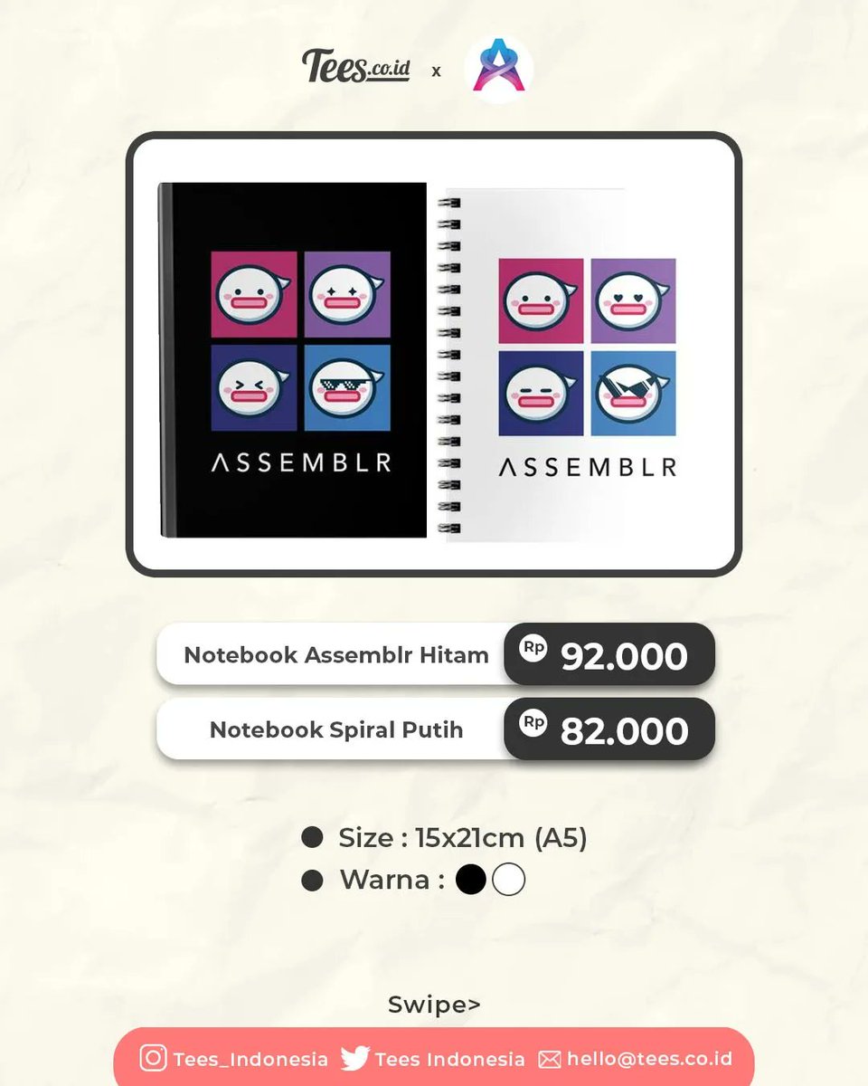 teesIndonesia's tweet photo. Buat kamu yang suka dengan #arteknologi atau #assemblrworld holic, wajib banget punya merchandise ini.

Ada Diskon 30% untuk kamu yang beli merchandise Assemblr World periode 19- 25 Juli 2022. Gunakan kode voucher ASMTEES saat checkout.

Belinya di https://t.co/ufjYxEiPRR, ya. https://t.co/3yTyVZwdjw