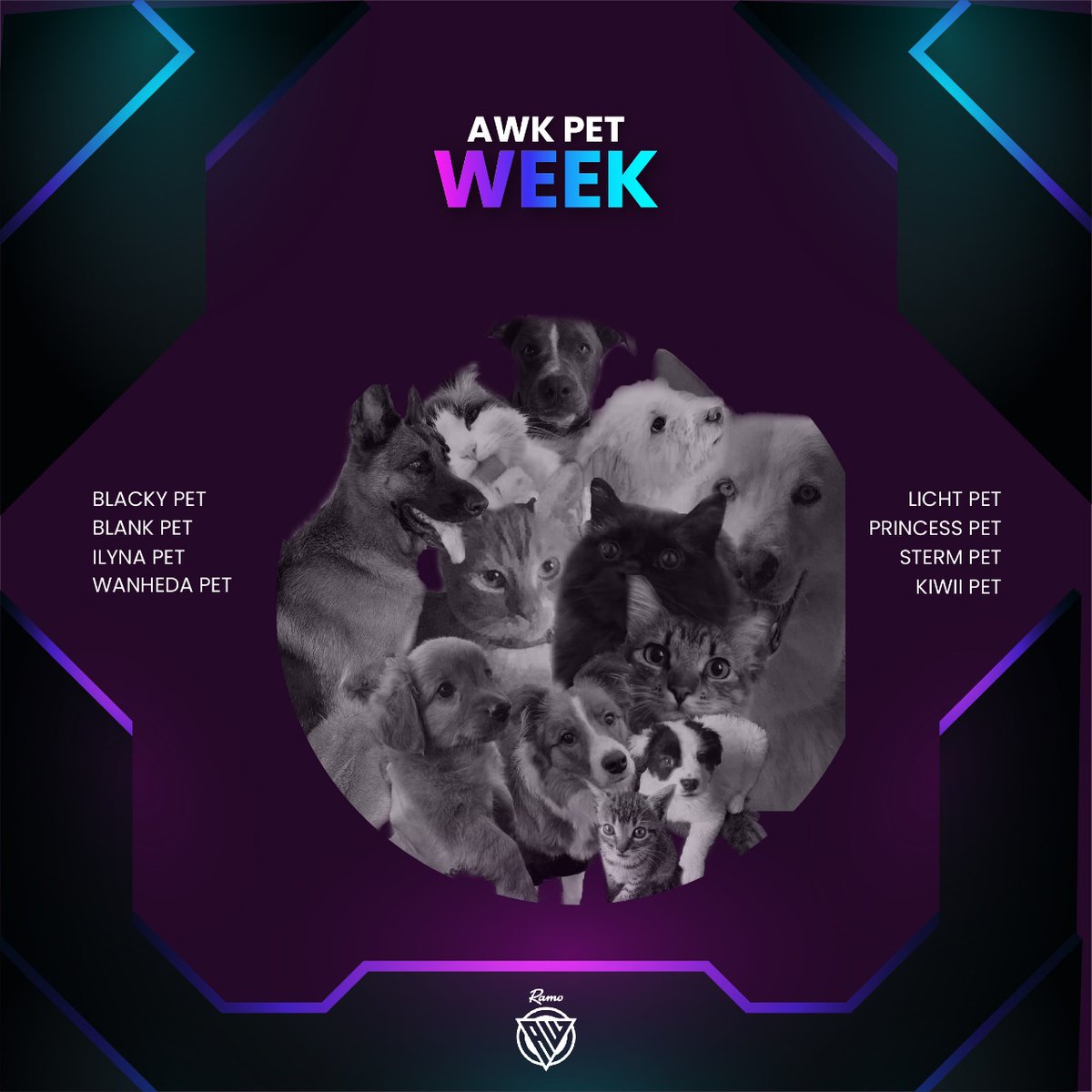 Awk_Gaming's tweet photo. 😊Es este nuestro hermoso cierre de la semana AWK PET. Y que mejor manera que mostrar el roster de mascotas de nuestra escuadra de Valorant Femenil. 💜
@RamoColombia #WeAreAwk #awkpet #gaming #eSports #Valorant https://t.co/ii3IZM1oF7