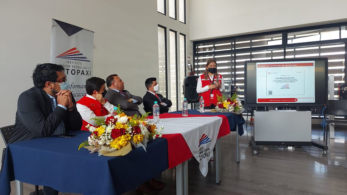 En el marco del fortalecimiento de capacidades de nuestros voluntarios 🙋‍♀️y personal rentado se realizó el lanzamiento del proyecto de vinculación con los cursos de #SaludMental 🫂y #ApoyoPsicosocial, en coordinación con el #InstitutoSuperiorTecnológicoCotopaxi y <a href="/AsoGdR_Ec/">Asociación Gestión Riesgos 🇪🇨</a>.