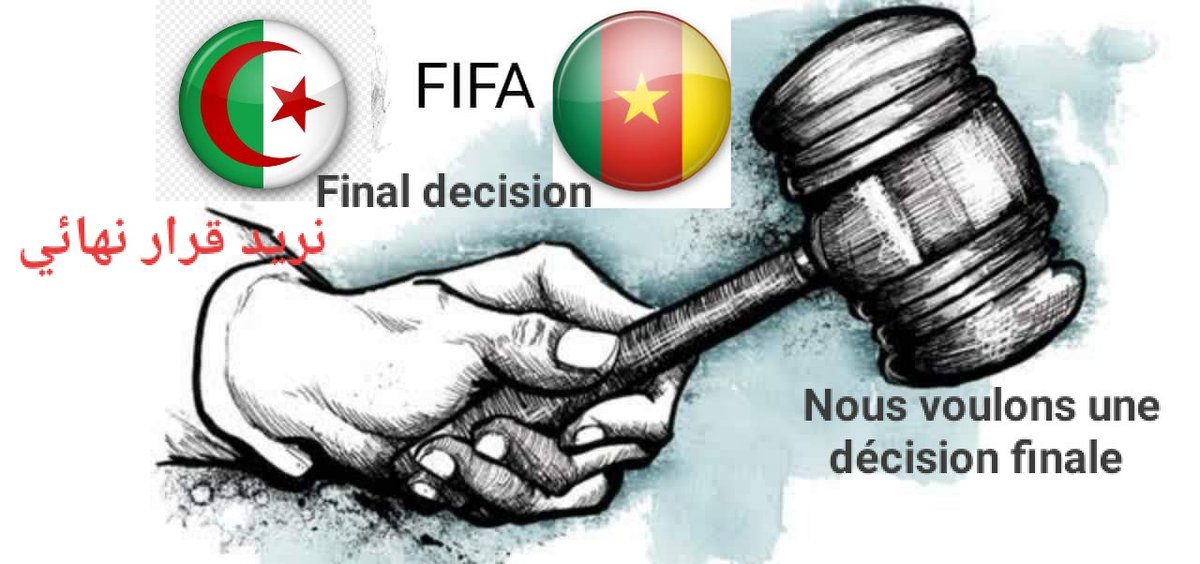 ZZbidine's tweet photo. @AntonisTymvios #Algeria_Cameroon_FIFA_WorldCup2022_Decision

Hashtag à la FIFA pour la décision finale et le règlement définitif du dossier Algérie-Cameroun https://t.co/aP4YfrCJHi