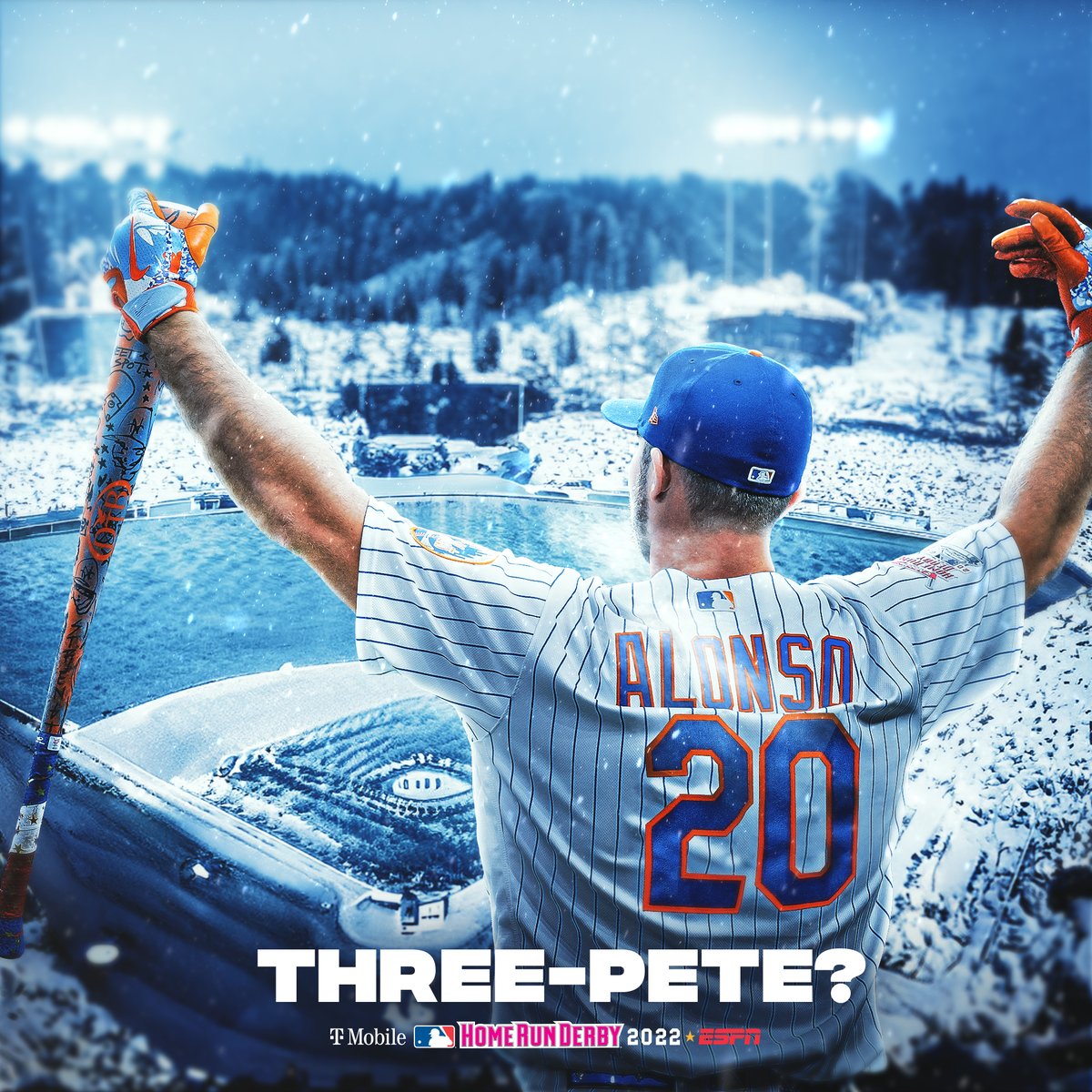 MLB's tweet image. Is tonight the night for the first ever #HRDerby three-peat?