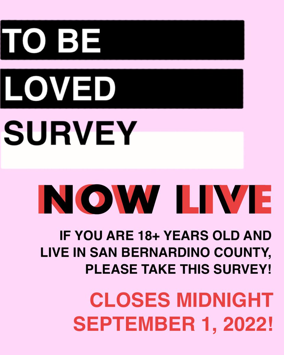 Just a reminder for anyone in #SanBernardinocounty <a href="/SBCounty/">SBCounty</a>. 

Do you believe you are loved?

This is a survey like no else for San Bernardino county residents. Please consider sharing and participating. Let’s start those conversations. #survey #love

theforeverfindings.com/to-be-loved-su…