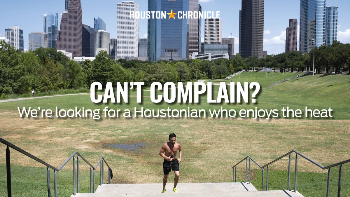 HoustonChron's tweet image. Are you someone who is enjoying the weather in Houston? When your friends say it's too hot to go outside, are you the one still heading outdoors? When everyone is complaining about the heat, are you embracing it?

We want to hear from you. Slide in our DM's.