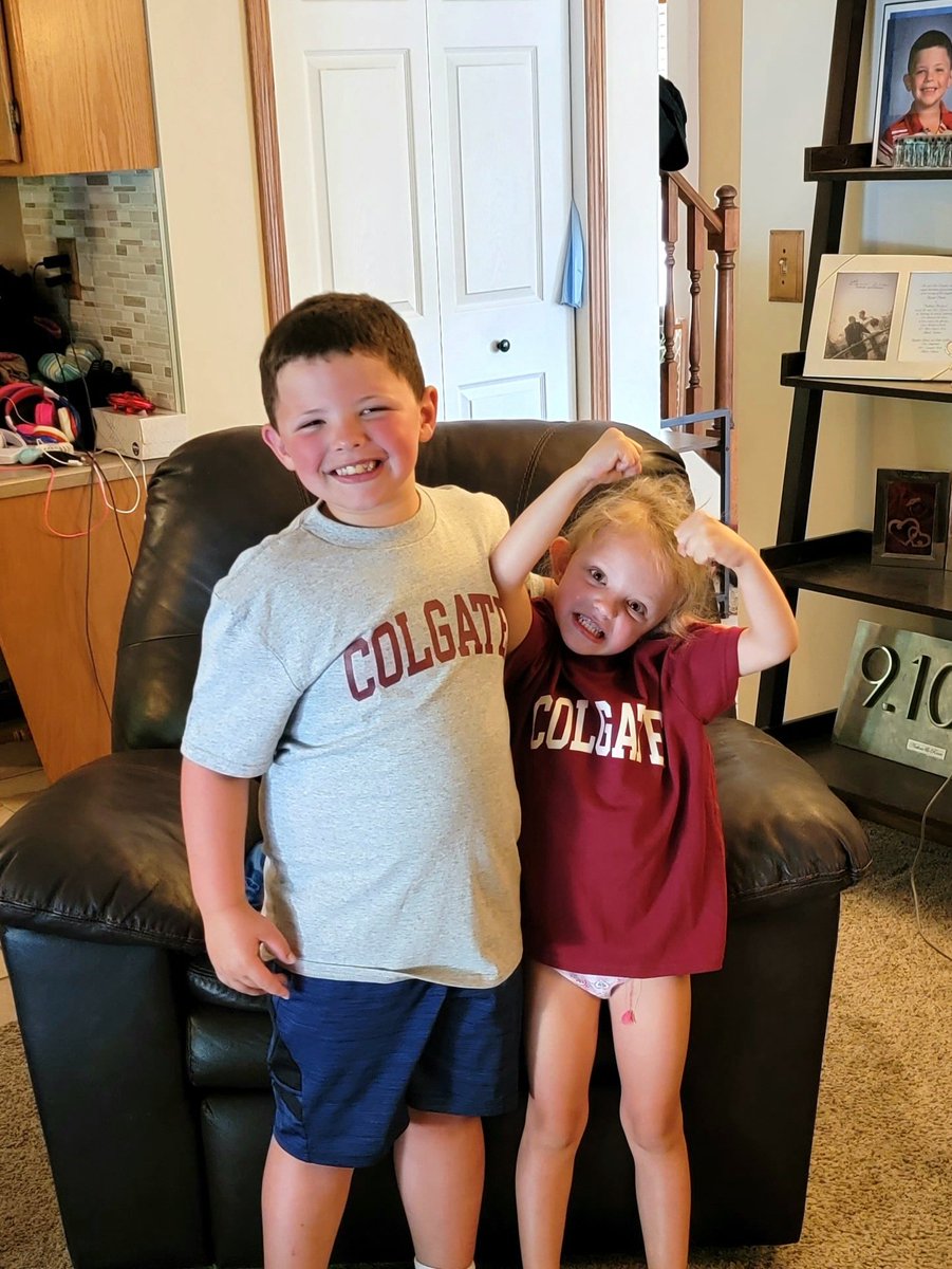 Richie and Natalie are officially ready to root on <a href="/ColgateFB/">Colgate Football</a> and <a href="/ZavenK22/">Zaven Koltookian</a>.