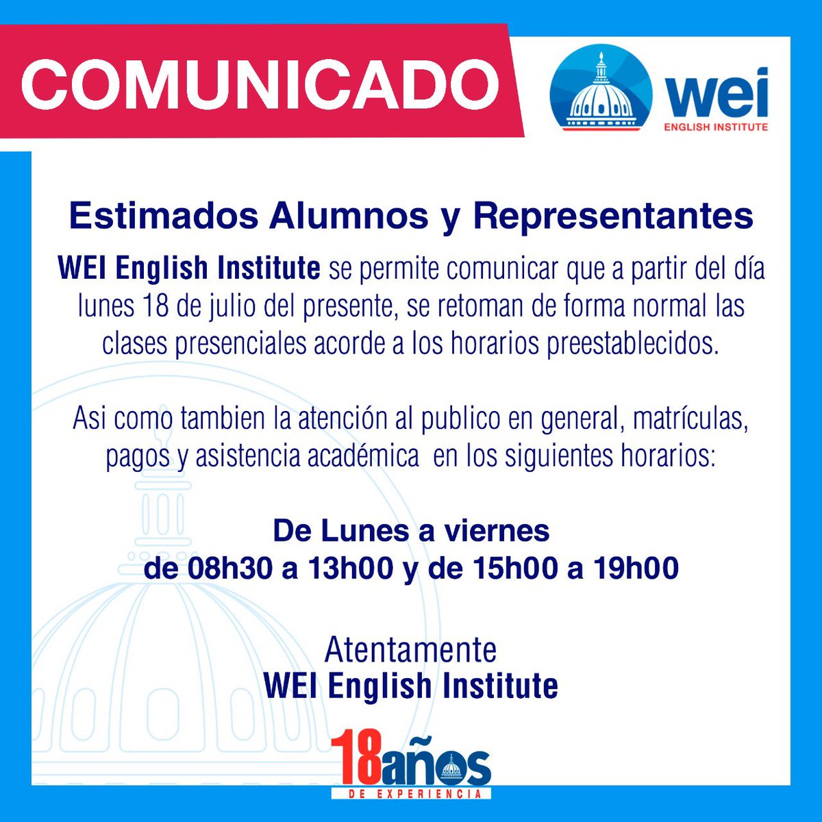 weiloja's tweet photo. Comunicado Oficial 📢 #loja https://t.co/TKVO04KGYM