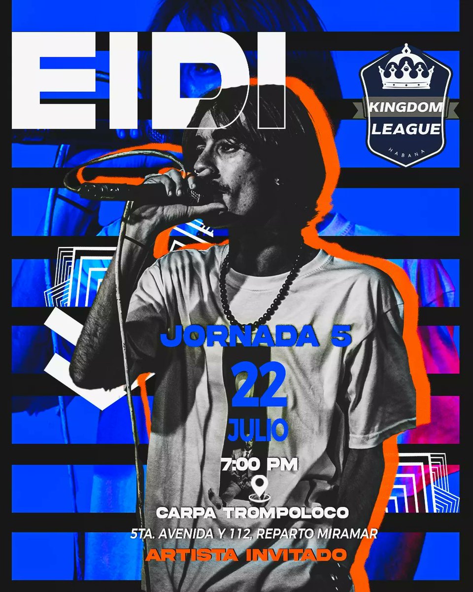 genes_free's tweet photo. Una vez más contaremos con invitados de gran nivel dentro del movimiento 🙌

✊🇨🇺 @MiltonMcDonal13 @EIDI_INDAJAUS @lokuente llegan en su chevy para romper con el mejor rap cubano junto al #ProyectoNoone de breakdance 🤸‍♂️

📍#KingdomLeague / #CarpaTrompoloco / Viernes 22/7 https://t.co/GdckE91uhD