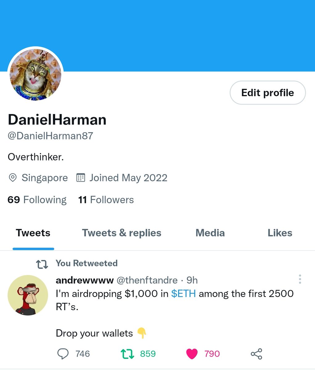 DanielHarman87's tweet photo. @thenftandre 0xE5B398F2bc1DEf0AB61836db7797312ddc8a8Fc1 https://t.co/lBdumCM4GA