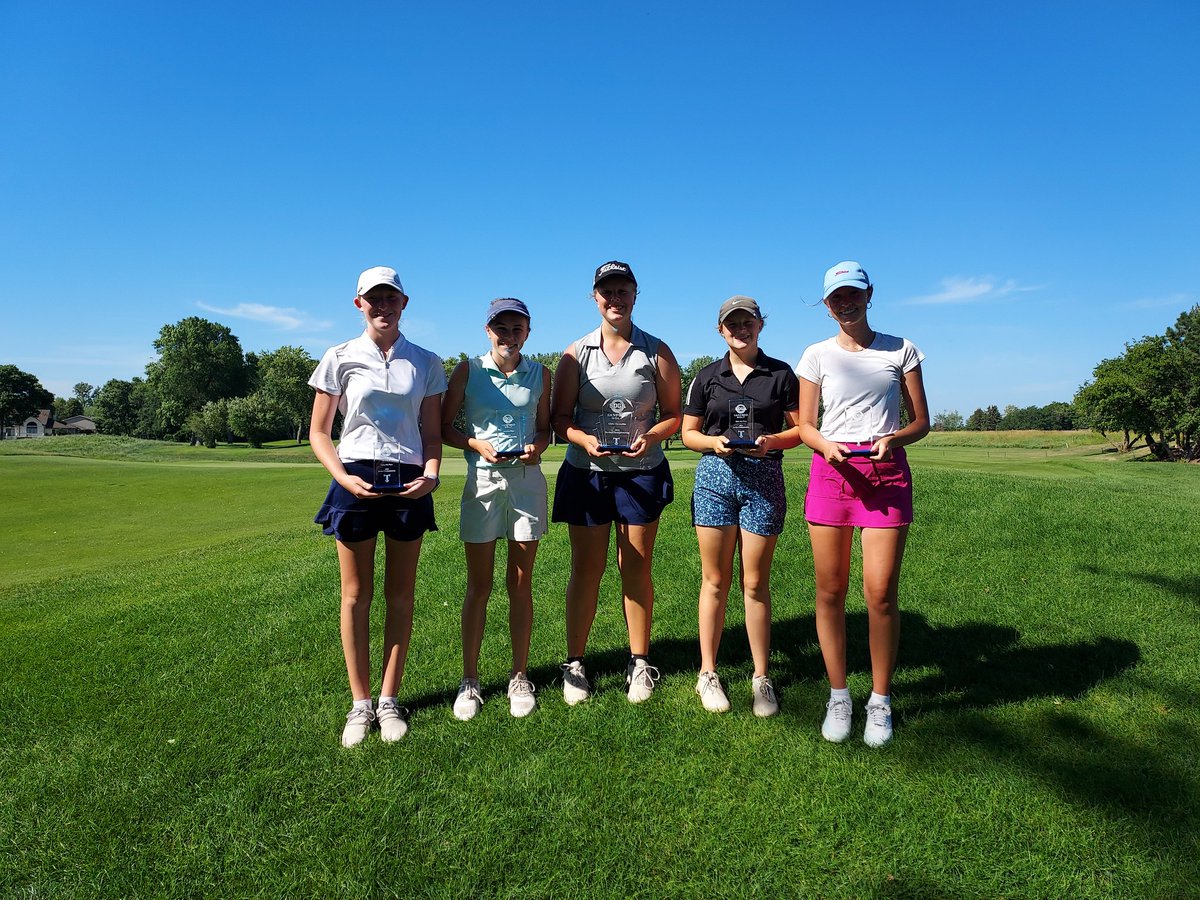 SDGAjunior's tweet photo. Congrats to all of the players in the @SDGAgolf @SHPOWERGolf Series Championship. Jake Olson of Watertown &amp; Mattie Weidenbach of Sioux Falls are your 2022 Champions. Find all the results on Golf Genius with the GGID: SGSCHAMP22. Here are your Champions, top 10 boys &amp; top 5 girls. https://t.co/3WLK17bHNK